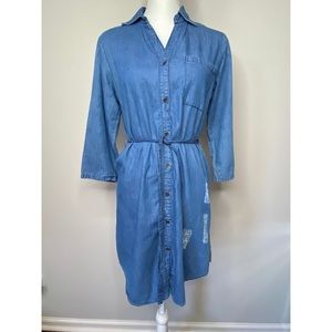 Speed Control Denim Button Down Dress